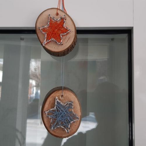 Stern auf Astscheibe 2