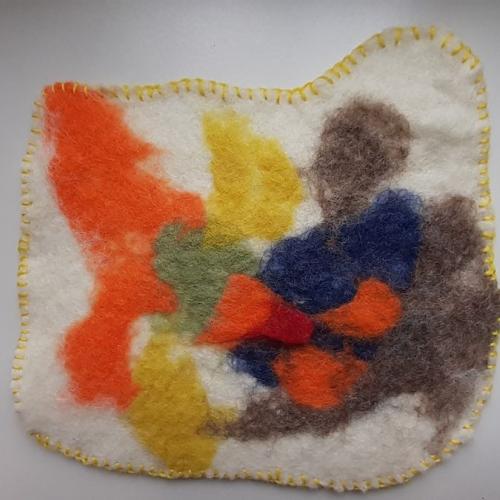 Filzdecke mit Schlingstich 12