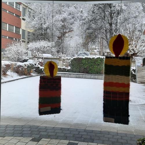 Werkunterricht - Kerzen (Webtechnik)