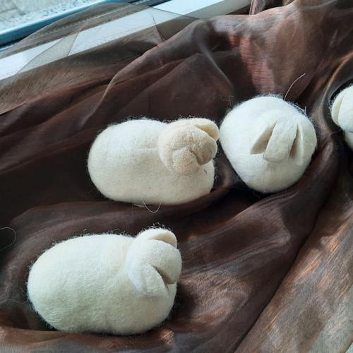 Werken - Nassfilzen von Schafen