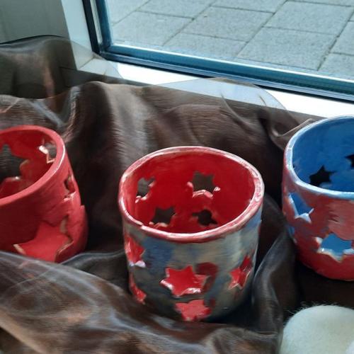 Werken - Windlichter aus Ton