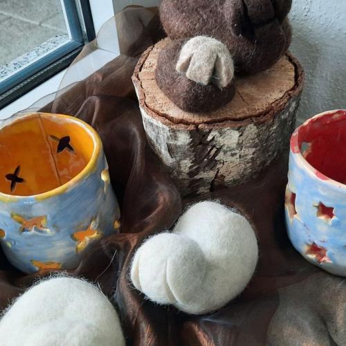 Werken - Windlichter aus Ton