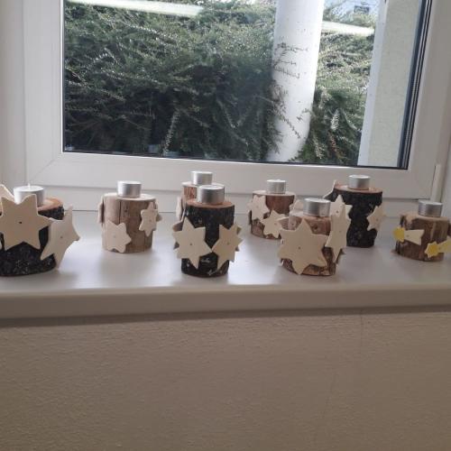 Werken - Teelichthalter mit Sternen