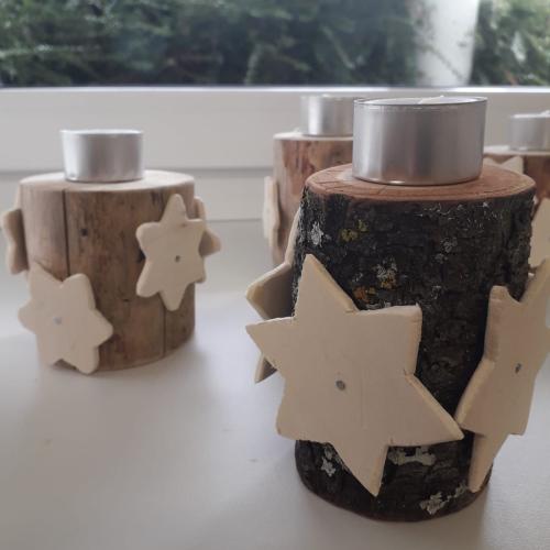 Werken - Teelichthalter mit Sternen