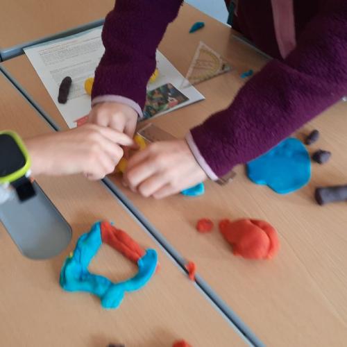 Ein Dorf aus Knetmasse