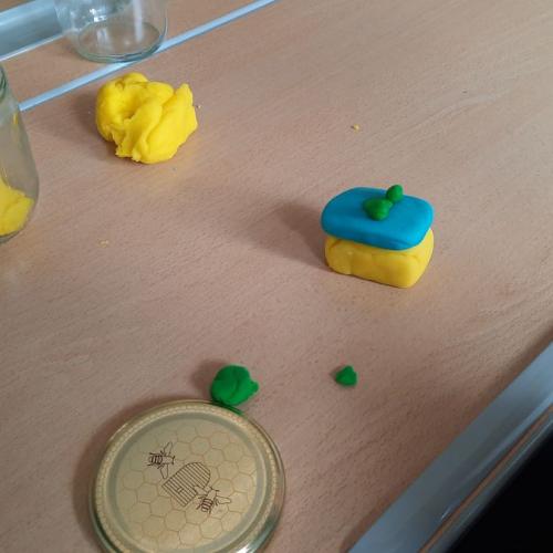 Ein Dorf aus Knetmasse