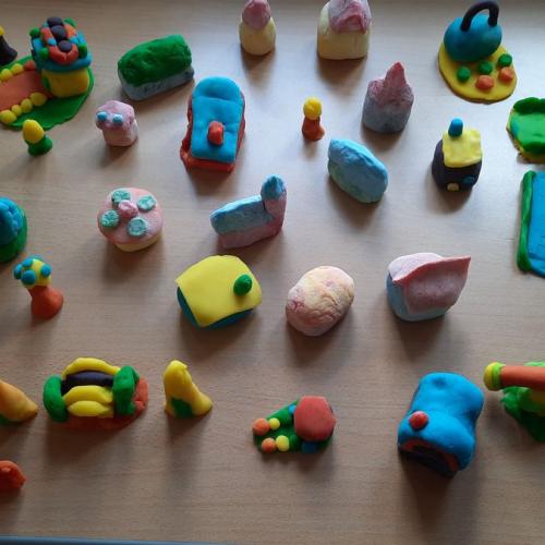 Ein Dorf aus Knetmasse