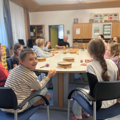 Musik mit der Partnerklasse