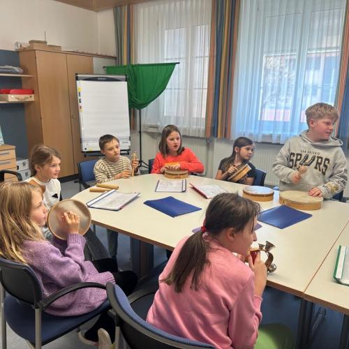 Musik mit der Partnerklasse