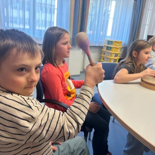 Musik mit der Partnerklasse