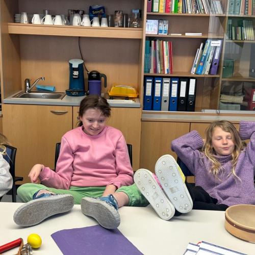 Musik mit der Partnerklasse