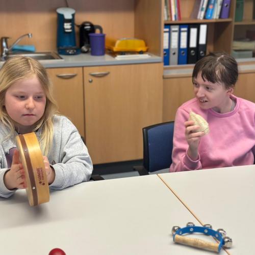 Musik mit der Partnerklasse