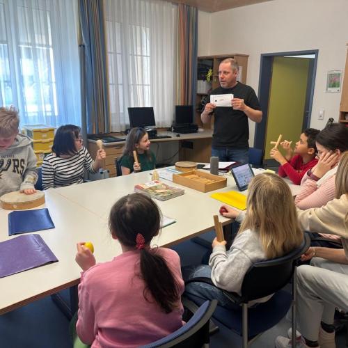 Musik mit der Partnerklasse