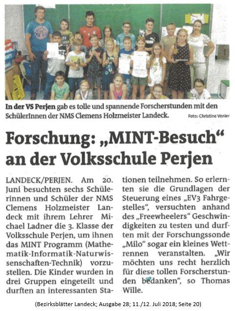 Mintbesuch - Pressebericht