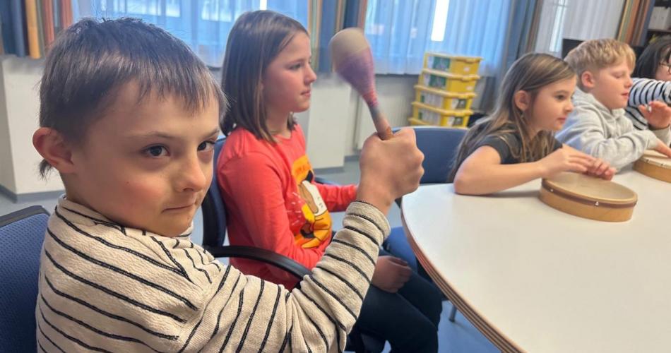 Musik mit der Partnerklasse